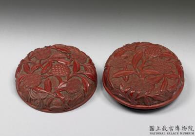 图片[2]-Carved red lacquer round box with lichee decor, Qing dynasty (1644-1911)-China Archive